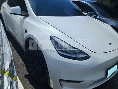 Photo 1 of 15: 2021 Tesla Model Y Standard Range, VIN 5YJYGDED1MF172000 — Korean insurance auction