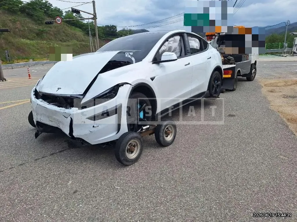 Photo 2 of 4: 2025 Tesla Model Y Long Range — Korean insurance auction
