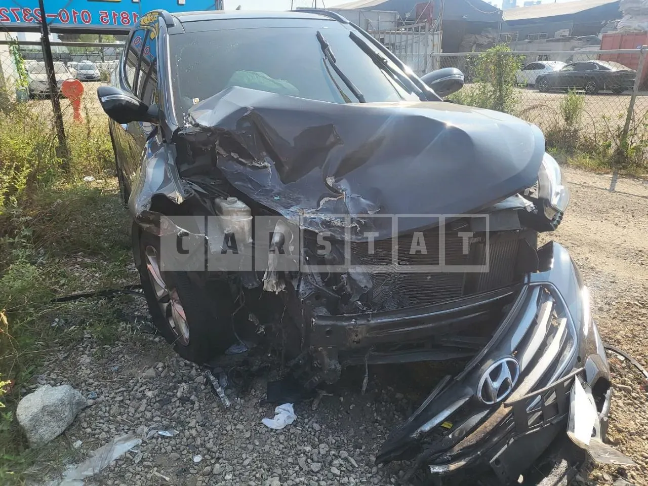 Photo 2 of 7: 2015 Hyundai Santa Fe, VIN KMHSW81UBGU601662 — Korean insurance auction