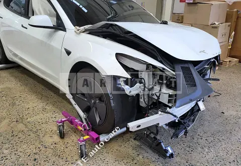 Photo 2 of 16: 2021 Tesla Model 3 Long Range, VIN 5YJ3E1EB3MF891651 — Korean insurance auction