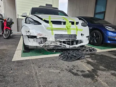 Photo 1 of 12: 2024 Tesla Model Y RWD, VIN LRWYGCFS8RC206099 — Korean insurance auction