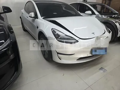 Photo 1 of 8: 2021 Tesla Model 3 Long Range, VIN 5YJ3E1EB0MF885631 — Korean insurance auction