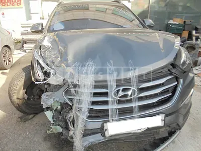 Photo 1 of 18: 2016 Hyundai Santa Fe, VIN KMHSW81UBGU643994 — Korean insurance auction