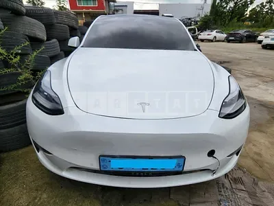 Photo 1 of 15: 2021 Tesla Model Y Long Range, VIN 5YJYGDEE5MF171733 — Korean insurance auction