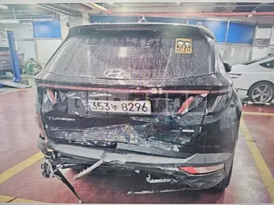 Photo 1 of 8: 2023 Hyundai Tucson, VIN KMHJE81BHPU244450 — Korean insurance auction