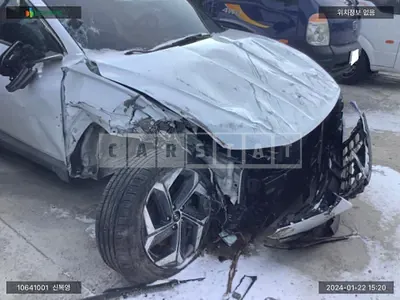 Photo 1 of 13: 2021 Hyundai Tucson, VIN KMHJE81CBMU013982 — Korean insurance auction