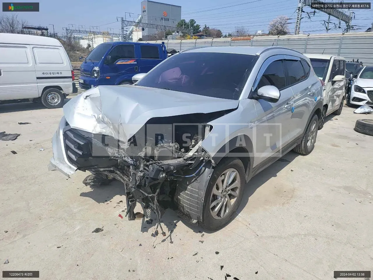 Photo 2 of 11: 2015 Hyundai Tucson, VIN KMHJ381ABGU081616 — Korean insurance auction
