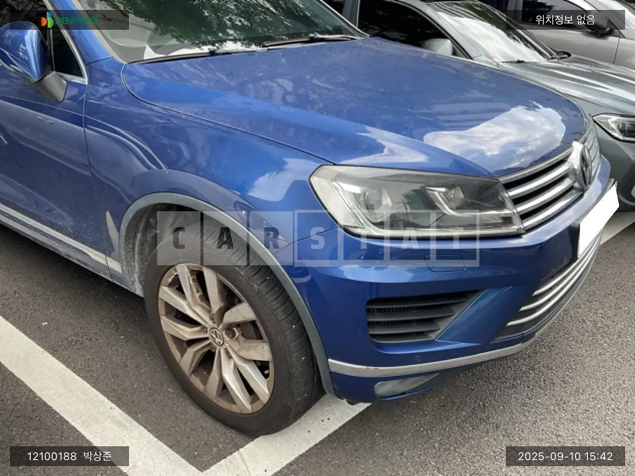 Photo 2 of 9: 2015 Volkswagen Touareg 3.0 TDI Blue Motion, VIN WVGZZZ7PZFD004359 — Korean insurance auction