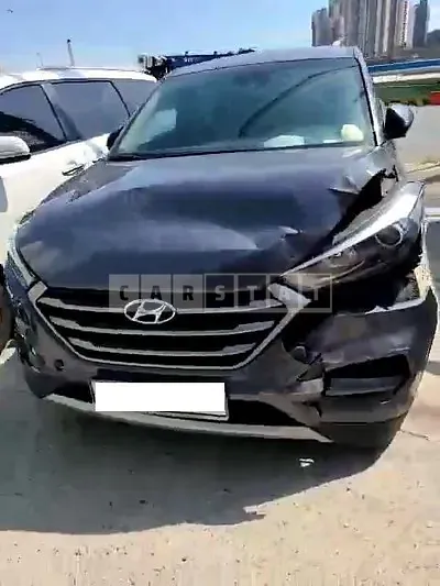 Photo 1 of 17: 2016 Hyundai Tucson, VIN KMHJ281ABHU352154 — Korean insurance auction