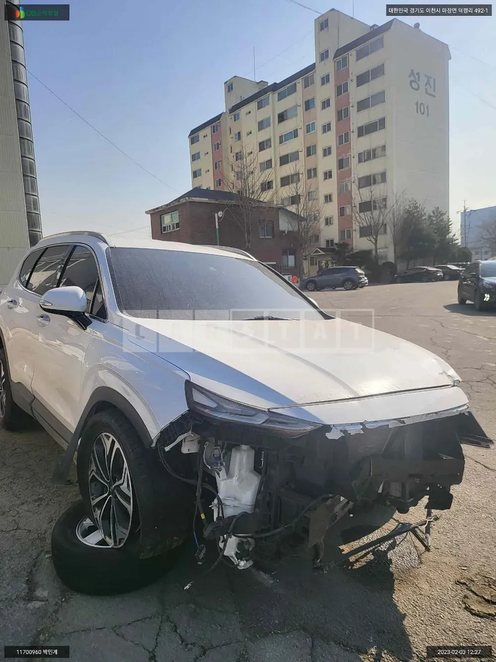 Photo 2 of 9: 2018 Hyundai Santa Fe, VIN KMHS281BBKU060689 — Korean insurance auction