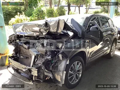 Photo 1 of 11: 2018 Hyundai Santa Fe, VIN KMHS281BBKU064505 — Korean insurance auction