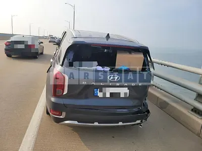 Photo 1 of 14: 2022 Hyundai Palisade, VIN KMHR581ABNU477666 — Korean insurance auction