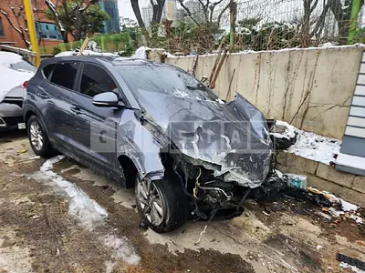 Photo 1 of 10: 2016 Hyundai Tucson, VIN KMHJ381ABGU015508 — Korean insurance auction