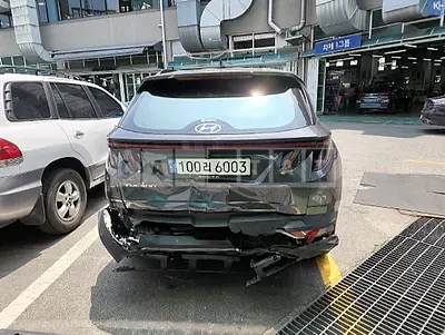 Photo 1 of 17: 2021 Hyundai Tucson, VIN KMHJE811BMU009774 — Korean insurance auction