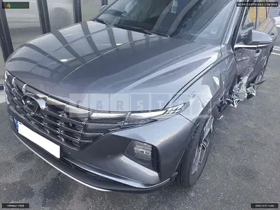 Photo 1 of 17: 2021 Hyundai Tucson, VIN KMHJE81BGMU053030 — Korean insurance auction