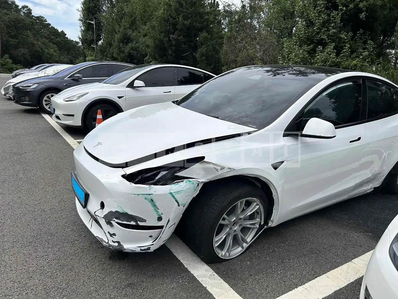 Photo 2 of 20: 2024 Tesla Model Y RWD, VIN LRWYGCFS7RC415995 — Korean insurance auction