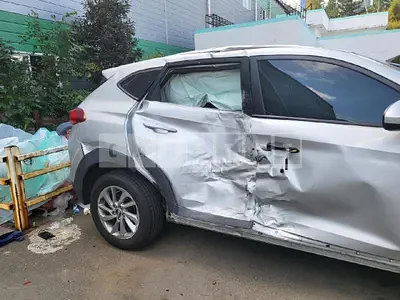 Photo 1 of 10: 2018 Hyundai Tucson, VIN KMHJ281ABJU723914 — Korean insurance auction