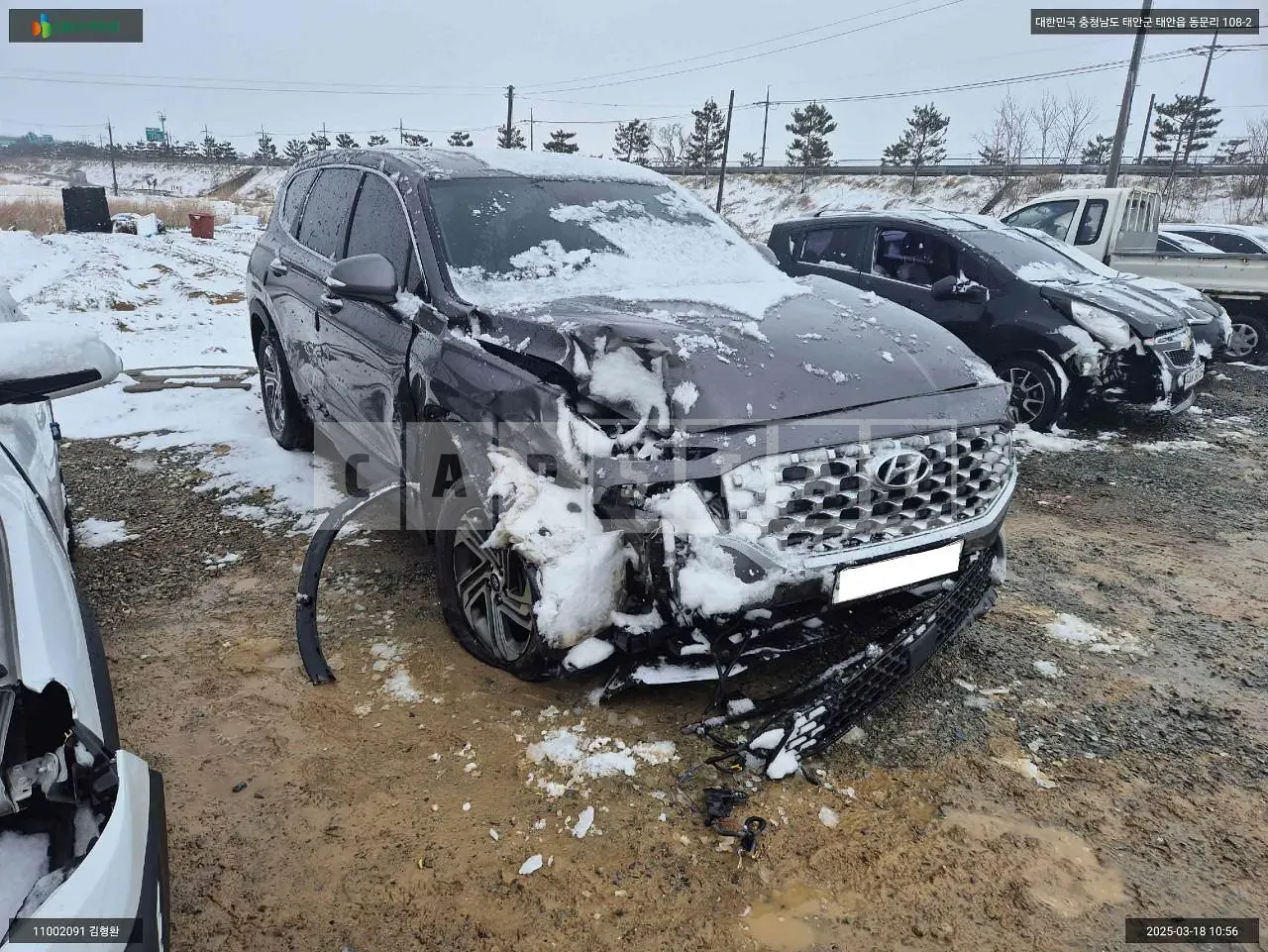 Photo 2 of 28: 2020 Hyundai Santa Fe, VIN KMHS281HGMU328995 — Korean insurance auction