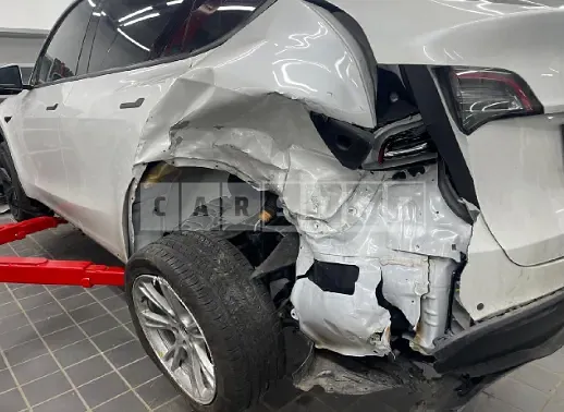 Photo 2 of 46: 2021 Tesla Model Y LongRange, VIN 5YJYGDEE9MF176076 — Korean insurance auction