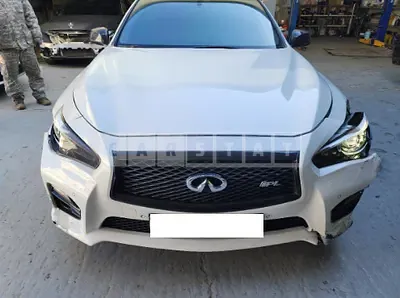 Photo 1 of 17: 2016 Infiniti Q50S Hybrid, VIN JNKAV71E6GM580557 — Korean insurance auction