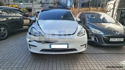 Photo 1 of 9: 2021 Tesla Model Y Standard Range, VIN 5YJYGDED6MF236256 — Korean insurance auction