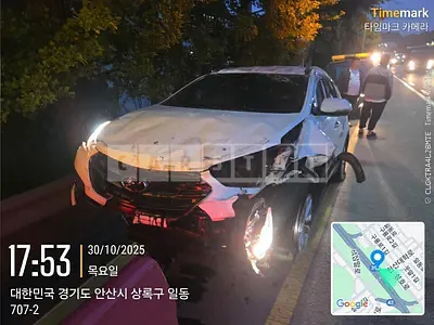 Photo 1 of 9: 2015 Hyundai Santa Fe, VIN KMHSW81UBGU547138 — Korean insurance auction