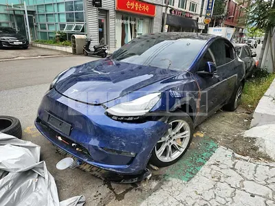 Photo 1 of 8: 2021 Tesla Model Y LongRange, VIN 5YJYGDEE9MF225776 — Korean insurance auction