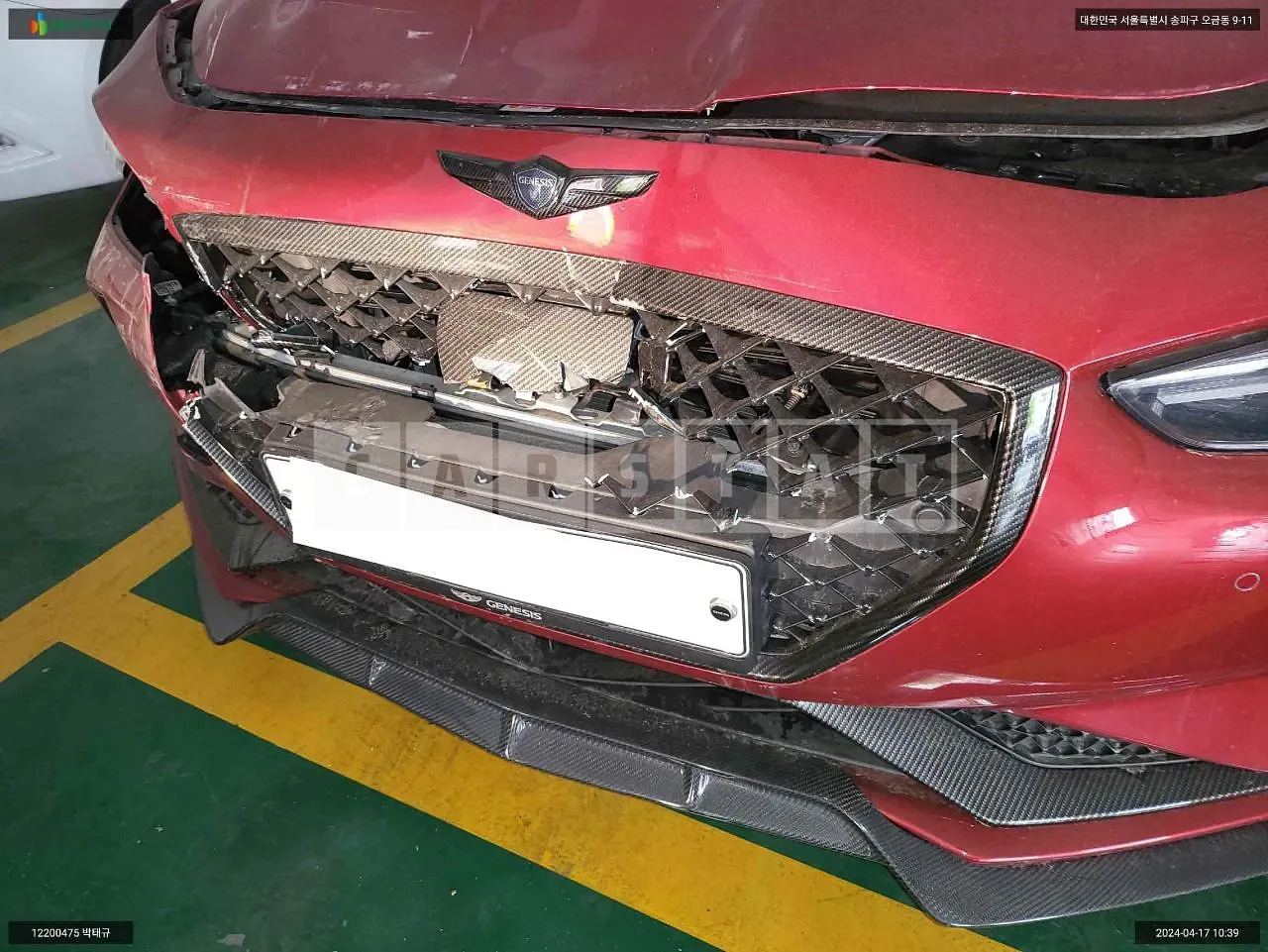 Photo 2 of 23: 2019 Genesis G70, VIN KMTG541EBLU062055 — Korean insurance auction