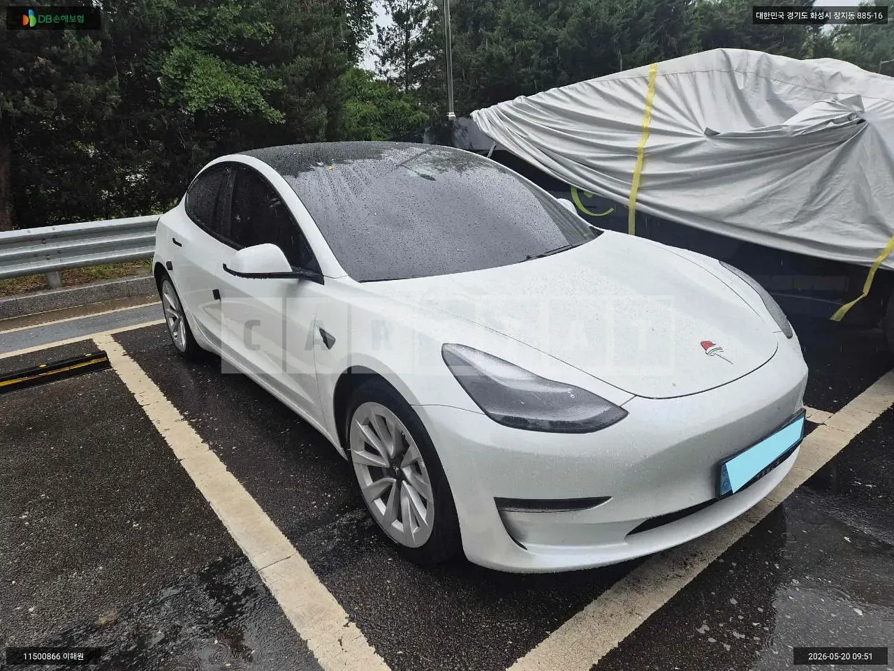 Photo 2 of 16: 2021 Tesla Model 3 Long Range, VIN 5YJ3E1EB6MF947078 — Korean insurance auction