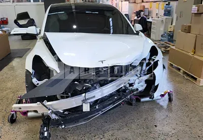 Photo 1 of 16: 2021 Tesla Model 3 Long Range, VIN 5YJ3E1EB3MF891651 — Korean insurance auction