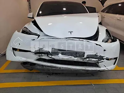 Photo 1 of 16: 2022 Tesla Model Y Long Range, VIN 7SAYGDEE4NF566930 — Korean insurance auction