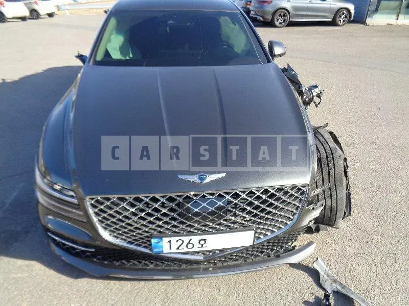 Photo 2 of 28: 2021 Genesis G80, VIN KMTGB41CDNU106632 — Korean insurance auction