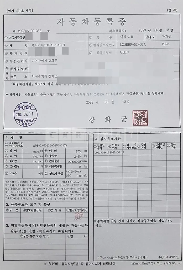 Photo 2 of 86: 2023 Hyundai Palisade 3.8, VIN KMHR581EBPU620392 — Korean insurance auction