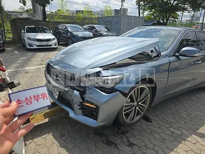 Photo 1 of 25: 2016 Infiniti Nissan Q50 3.5 Hybrid, VIN JNKAV71E7GM560091 — Korean insurance auction