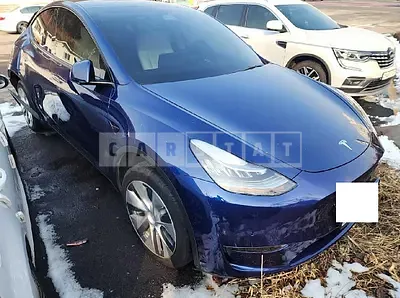 Photo 1 of 10: 2021 Tesla Model Y LongRange, VIN 5YJYGDEE4MF167284 — Korean insurance auction