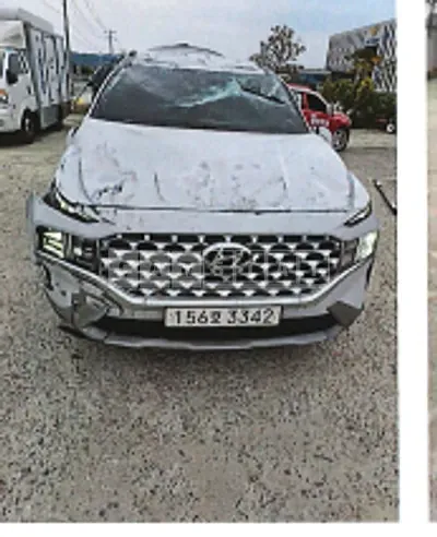 Photo 1 of 24: 2021 Hyundai Santa Fe, VIN KMHS281HGMU396414 — Korean insurance auction