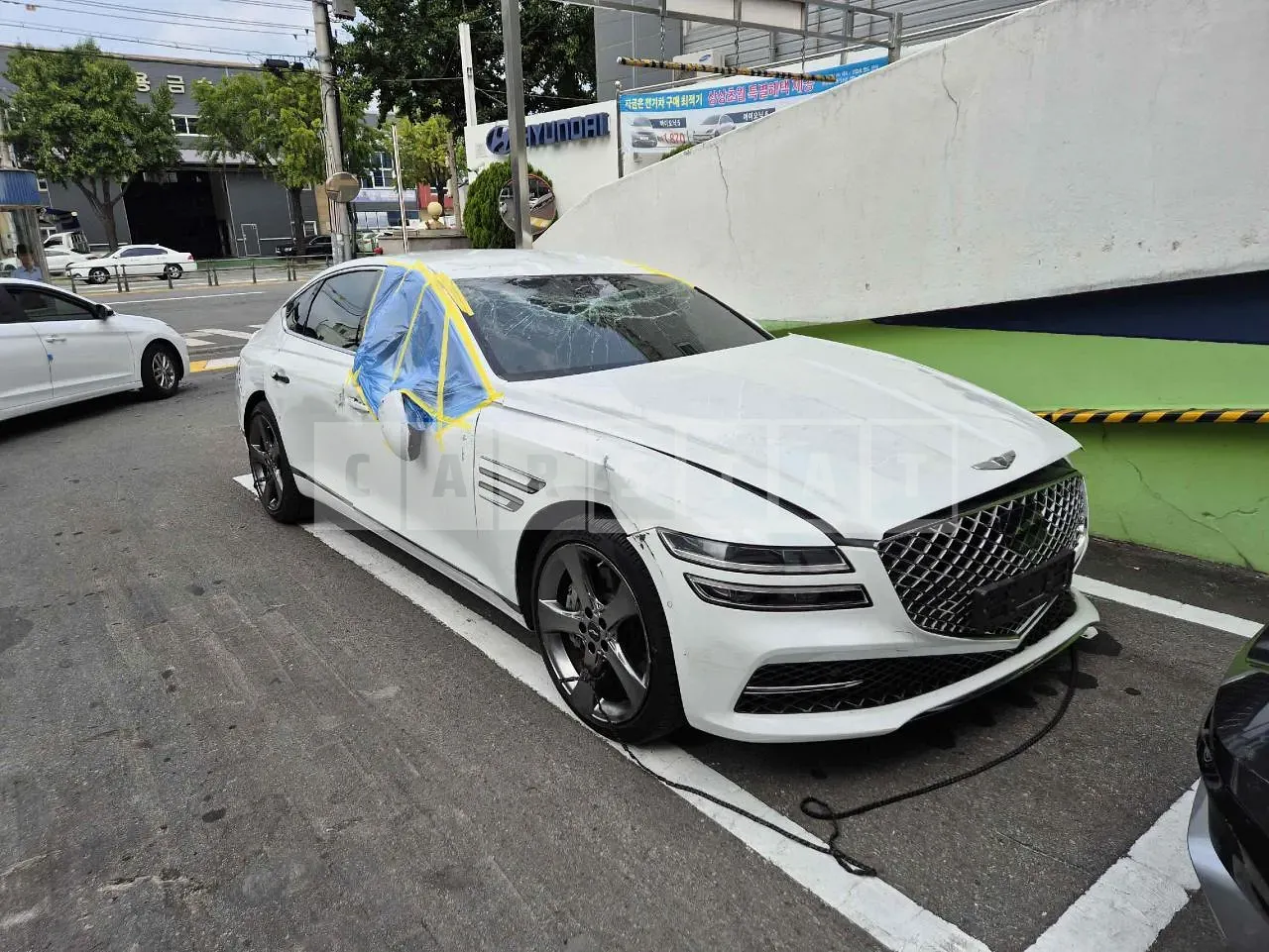 Photo 2 of 22: 2021 Genesis G80, VIN KMTGC41DDMU067413 — Korean insurance auction