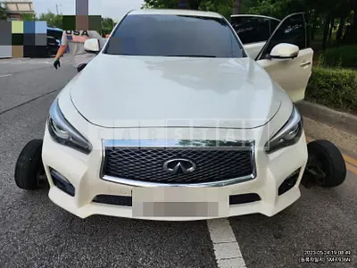 Photo 1 of 26: 2015 Infiniti Q50S Hybrid, VIN JNKAV71E4FM540296 — Korean insurance auction