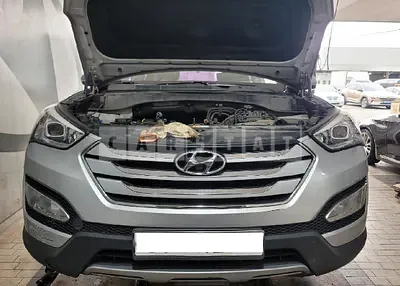 Photo 1 of 15: 2015 Hyundai Santa Fe, VIN KMHSW81UBFU314676 — Korean insurance auction