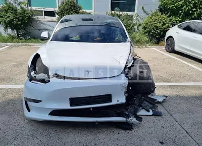 Photo 1 of 50: 2022 Tesla Model 3 Long Range, VIN 5YJ3E1EB2NF149338 — Korean insurance auction