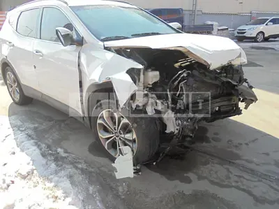 Photo 1 of 6: 2015 Hyundai Santa Fe, VIN KMHSW81UBFU345269 — Korean insurance auction