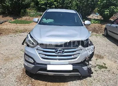 Photo 1 of 38: 2015 Hyundai Santa Fe, VIN KMHSW81UBFU307071 — Korean insurance auction
