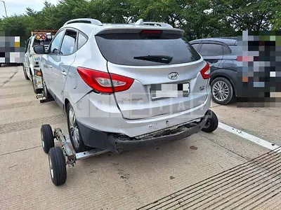 Photo 1 of 3: 2014 Hyundai Tucson, VIN KMHJT81VDFU951219 — Korean insurance auction