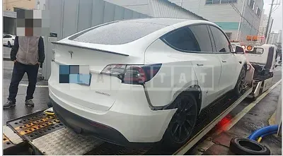 Photo 1 of 4: 2021 Tesla Model Y Long Range — Korean insurance auction