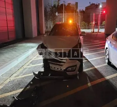 Photo 1 of 8: 2015 Hyundai Santa Fe, VIN KMHSW81UBFU316488 — Korean insurance auction