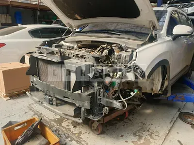 Photo 1 of 8: 2019 Hyundai Santa Fe, VIN KMHS381BBKU149281 — Korean insurance auction