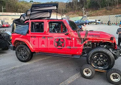 Photo 1 of 40: 2020 Jeep Zip Wrangler Willis, VIN 1C4HJXDN4LW350957 — Korean insurance auction
