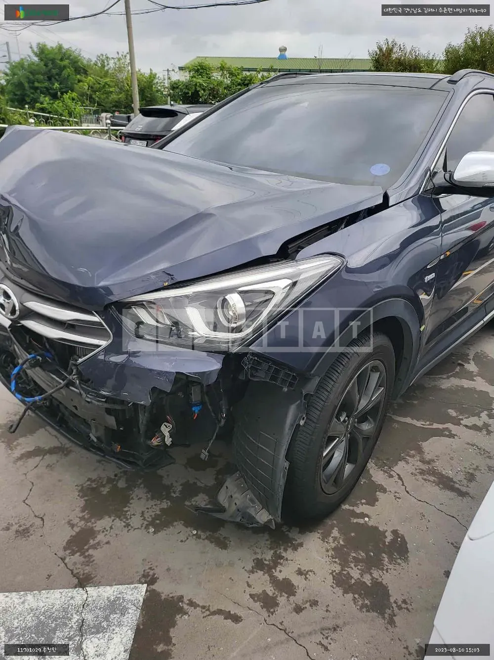 Photo 2 of 10: 2018 Hyundai Santa Fe, VIN KMHSW81UBJU856897 — Korean insurance auction
