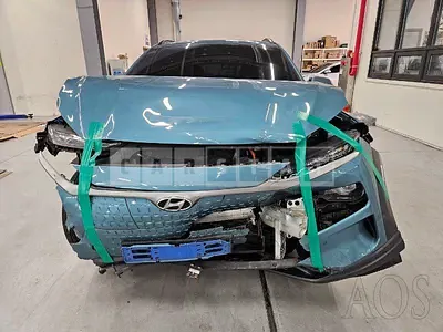 Photo 1 of 18: 2018 Hyundai Kona Electric, VIN KMHK381GFKU016176 — Korean insurance auction