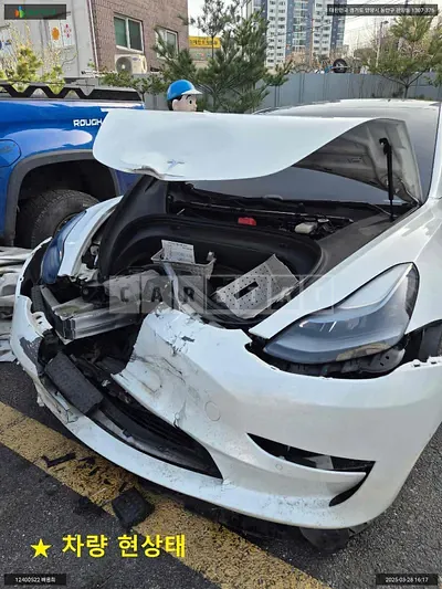 Photo 1 of 19: 2021 Tesla Model 3 Long Range, VIN 5YJ3E1EBXMF913841 — Korean insurance auction